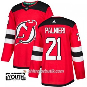 Barn Ishockey New Jersey Devils Tröja Kyle Palmieri 21 Adidas 2017-2018 Röd Authentic